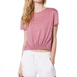 Lululemon Women’s Short Notice Tee in Heathered Moss Rose | Size 6